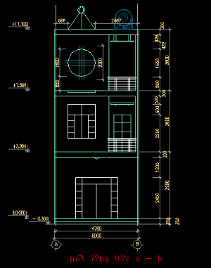 Hồ sơ thiết kế nhà lệch tầng kt 6x12,4m,nhà dân kt 3,5x11m và 3,7x8m , nhà văn hoá kt 8x9,4m