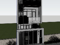 su nhà phố 3 tầng,model sketchup nhà phố 3 tầng,file sketchup nhà phố 3 tầng