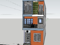 Mẫu su thiết kế nhà phố 3 tầng 5.5x21.5m