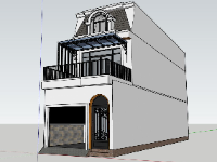 thiết kế nhà phố 2 tầng,bản vẽ nhà phố 2 tầng,nhà phố 2 tầng 1 tum,bản vẽ nhà phố,phối cảnh nhà phố