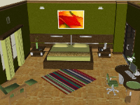 Model 3d nội thất phòng ngủ sketchup