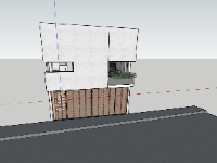 Model 3d sketchup nhà phố 2 tầng 6x8.6m