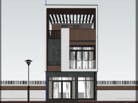 Model nhà phố 2 tầng 6x18m sketchup 2023