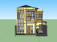Model nhà phố 2 tầng 8.1x8.5m