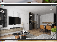 Model Phòng khách bàn ăn bếp File Sketchup 2021.1 + Setting + Light Vray 5.10.05 mới nhất
