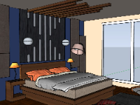 Model phòng ngủ file 3d sketchup
