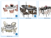 Model sketchup 7 mẫu thiết kế bàn ăn