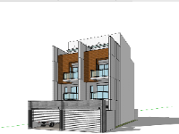 Model sketchup biệt thự 4 tầng 10x15m đẹp 2022