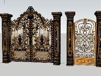 cổng đẹp,thiết kế mẫu cổng đẹp,cổng sketchup