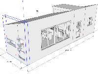 Model sketchup nhà ở 3.5x12.3m full nội thất