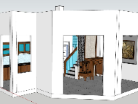 sketchup nội thất,Model sketchup nhà 1 tầng,sketchup nhà 1 tầng,Model sketchup nhà phố