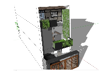 Model su mẫu nhà phố 3 tầng