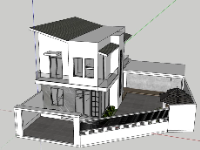 Model su nhà 2 tầng 8.5x13m file su