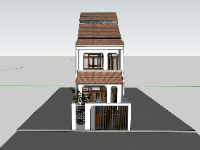 Model su nhà phố 2 tầng 1 tum 5.2x26.5m