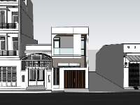 Model su nhà phố 2 tầng 4.8x12m