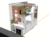 Model Su nhà phố 3 tầng 6.1x13m