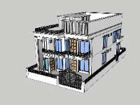 Model su nhà phố 3 tầng 8.8x17.8m