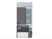 Model su nhà phố 4 tầng kích thước 9x27m