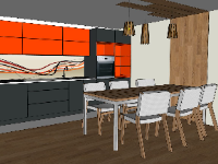 Model su nội thất phòng bếp thiết kế chuẩn 2023
