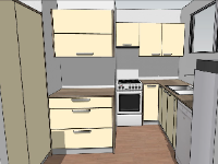 Model su phòng bếp thiết kế đơn giản