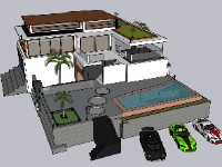 Model villa 2 tầng 62x67m