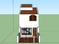 Nhà phố 2 tầng,model su nhà phố 2 tầng,file sketchup nhà phố 2 tầng,nhà phố 2 tầng sketchup,sketchup nhà phố 2 tầng
