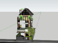 Nhà phố 3 tầng,model su nhà phố 3 tầng,file su nhà phố 3 tầng,nhà phố 3 tầng model su