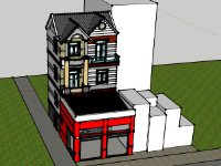 su nhà phố,file sketchup nhà phố,model su nhà phố