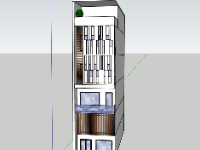 Nhà phố 4 tầng,model su nhà phố 4 tầng,nhà phố 4 tầng file su,sketchup nhà phố 4 tầng,nhà phố 4 tầng file sketchup