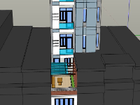 Nhà phố 5 tầng kích thước 3.2x12.5m