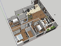 nhà phố sketchup,nội thất nhà phố file sketchup,model su nội thất nhà phố