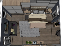 Nội thất phòng ngủ sketchup,phòng ngủ sketchup,phòng ngủ model sketchup,model phòng ngủ sketchup