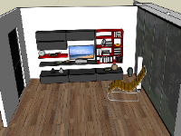 Sektchup thiết kế nội thất phòng khách 3d