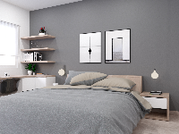 Sketchup file nội thất full setting + ánh sáng+ vật liệu Phòng ngủ Scandinavian