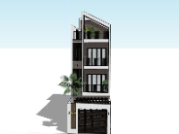 Nhà phố 4 tầng,model su nhà phố 4 tầng,nhà phố 4 tầng file sketchup
