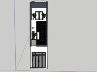 Sketchup nhà phố 3 tầng kích thước 3.1x12.6m
