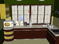Sketchup nội thất phòng bếp đẹp model 3d