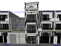 nhà 4 tầng,nhà phố 4 tầng,su nhà phố 4 tầng,sketchup nhà phố 4 tầng,su nhà phố