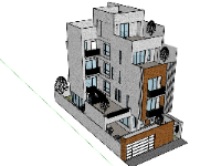 nhà 5 tầng,nhà phố 5 tầng,su nhà phố,sketchup nhà phố