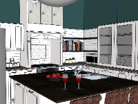 phòng bếp,nội thất phòng bếp,su phòng bếp,sketchup phòng bếp