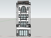 nhà 4 tầng,nhà lô phố,thiết kế nhà 4 tầng,bản vẽ nhà phố,file sketchup nhà phố