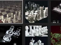 Thiết kế 3DMAX Mô hình bàn cờ vua