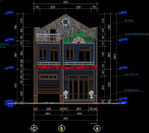 Thiết kế cad bản vẽ Nhà dân 2,5 tầng kích thước 8x18m (KC+KT)