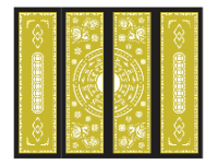 Thiết kế mẫu cổng 4 cánh CNC họa tiết trống đồng