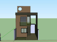 Thiết kế mẫu Nhà phố 2 tầng 5x25m sketchup