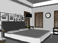 nội thất phòng ngủ,Thiết kế nội thất phòng ngủ,mẫu phòng ngủ,phòng ngủ hiện đại,model sketchup phòng ngủ