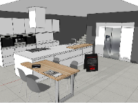 Thiết kế model su nội thất phòng bếp
