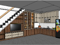 phòng bếp sketchup,file sketchup phòng bếp,model su phòng bếp