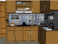 su phòng bếp,sketchup phòng bếp,file 3d sketchup phòng bếp