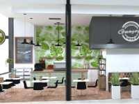 Thiết kế quán cafe hiện đại 3d su
